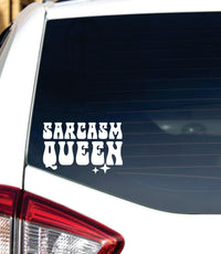 Dabbledown Sarcasm Queen 4x6 Car Truck Window Windshield Lettering Quote Decal Sticker Decals Stickers JDM Automobile