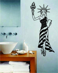 Dabbledown Decals Statue of Liberty pin up Girl Decal Sticker America American New York murrica Wall Mural