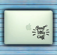Dabbledown Decals Good Vibes Only Design Small Laptop Version Car Window Windshield Banner Lettering Decal Sticker Decals Stickers Girl JDM Drift