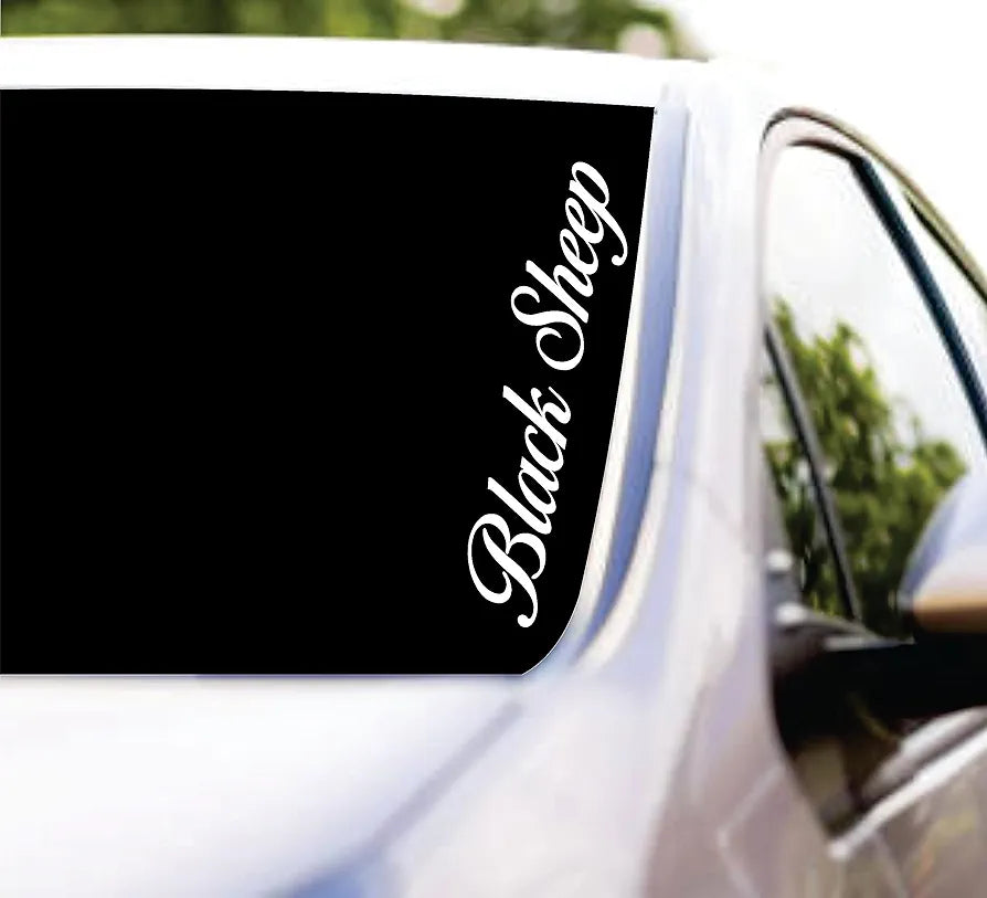 Dabbledown Large Black Sheep Cursive Car Truck Window Windshield Lettering Decal Sticker Decals Stickers JDM Automobil 