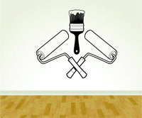 Painter Painting Tools Paint Brushes Business Logo in Uniform Nursing Vinyl Wall Decal Sticker Car Window Truck Decals Stickers Painting03OCC4 24x28