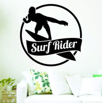 Dabbledown Decals Surf Rider Girl Surfboard Decal Sticker Wall Boy Girl Teen Child