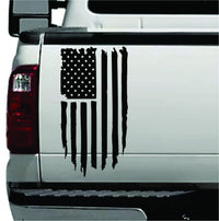 Dabbledown Distressed Grunge American USA US Flag Truck Tailgate Vinyl Sticker Compatible with Most Trucks Military Trump Army USAF USMC US Navy 11" x 20"