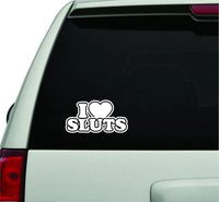 Dabbledown I Love Sluts Car Window Laptop Windshield Banner Lettering Decal Sticker Decals Stickers Girl JDM Drift sec 1