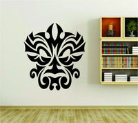 Dabbledown Tribal Mask Version 101 Tiki Vinyl Wall Decal Sticker Car Window Truck Decals Stickers ES4tribal07bw 26x28