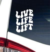 Dabbledown Live Life Lift 5x6 Car Truck Window Windshield Lettering Quote Decal Sticker Decals Stickers JDM Automobile