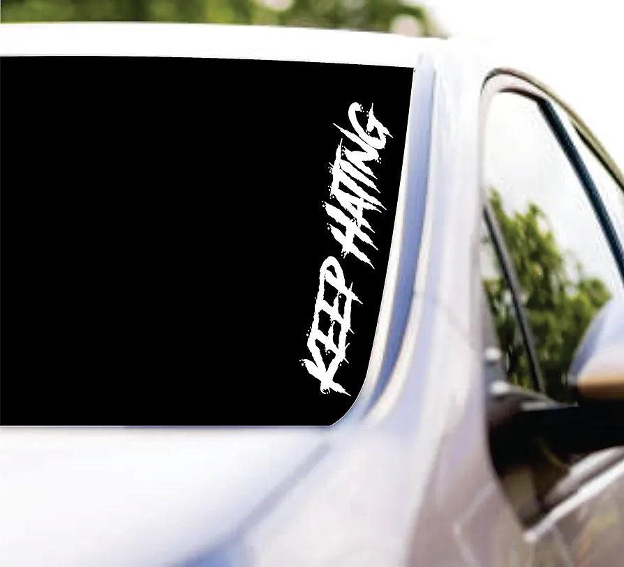 Dabbledown Keep Hating DD101 Car Truck Window Windshield Lettering Decal Sticker Decals Stickers JDM Automobile 