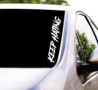 Dabbledown Keep Hating DD101 Car Truck Window Windshield Lettering Decal Sticker Decals Stickers JDM Automobile