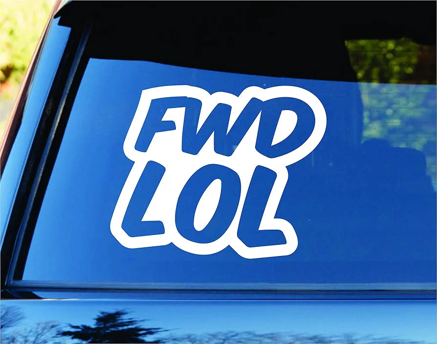 FWD LOL JDM Car Truck Window Windshield Lettering Decal Sticker