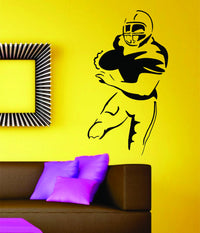 Football Player Version 116 Running Back Vinyl Wall Decal Sticker Art Sports Kid Children Ball Nursery Boy Teen
