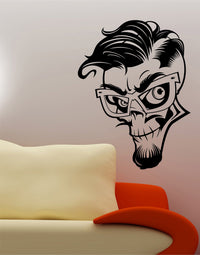 Greaser Rockabilly Skull Wall Vinyl Decal Sticker Art Graphic