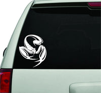 Dabbledown Decals Scorpion Version 101 White Color Car Window Windshield Lettering Decal Sticker Decals Stickers Girl JDM Drift