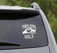 DABBLEDOWN DECALS This Girl Loves GOLF Decal Sticker Car Window Truck Laptop Tablet