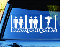 How to Pick Up Chicks JDM Car Truck Window Windshield Lettering Decal Sticker