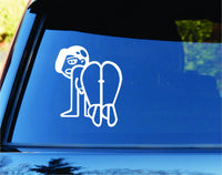 Sexy Girl Bent Over JDM Car Truck Window Windshield Lettering Decal Sticker