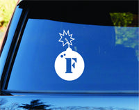 Dabbledown F Bomb JDM Car Truck Window Windshield Lettering Decal Sticker