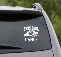 DABBLEDOWN DECALS This Girl Loves Dance Decal Sticker Car Window Truck Laptop Tablet