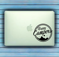 Dabbledown Decals Happy Campers Car Window Windshield Lettering Decal Sticker Decals Stickers Girl JDM Drift