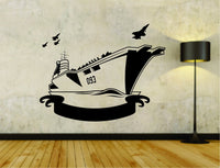 Dabbledown Military Ship Battleship Navy Boat Version 101 Vinyl Wall Decal Sticker Car Window Truck Decals Stickers Military13OCC4 22x28
