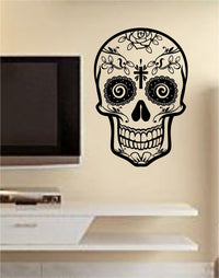 Dabbledown Decals Sugarskull Version 14 Wall Vinyl Decal Sticker Art Graphic Sticker Sugar Skull