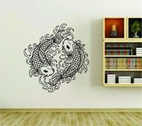 Dabbledown Koi Fish Asian Version 120 Design Vinyl Wall Decal Sticker Car Window Truck Decals Stickers ESasiankoi03bw 26x28