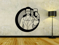 Pharmacist Pharmacy Business Logo in Uniform Version 101 Vinyl Wall Decal Sticker Car Window Truck Decals Stickers Pharmacist02OCC4 27x28