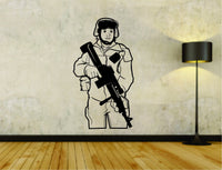 Military Soldier Uniform Version 103 Vinyl Wall Decal Sticker Car Window Truck Decals Stickers Military22OCC4 15x28