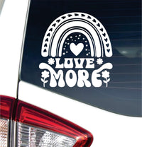 Dabbledown Love More Car Truck Window Windshield Lettering Quote Decal Sticker Decals Stickers JDM Automobile