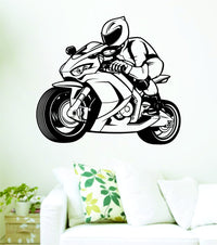 Dabbledown Decals Motorcycle Streetbike Version 201 Decal Sticker Wall Boy Girl Teen Child ES4biker02bw