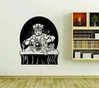 Dabbledown Gypsy Woman Fortune Teller Vinyl Wall Decal Sticker Car Window Truck Decals Stickers ES5gypsy01bw 23x28