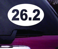 26.2 Marathon Running Euro Oval Decal Sticker Vinyl Decal Sticker Art Graphic Stickers Laptop Car Window