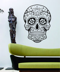 Dabbledown Decals Sugarskull Version 5 Wall Vinyl Decal Sticker Art Graphic Sticker Sugar Skull