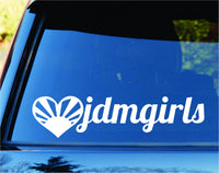 Love JDM Girls JDM Car Truck Window Windshield Lettering Decal Sticker