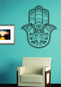 Hamsa Hand Version 109 Decal Sticker Wall Vinyl Art Blessings Power Strength