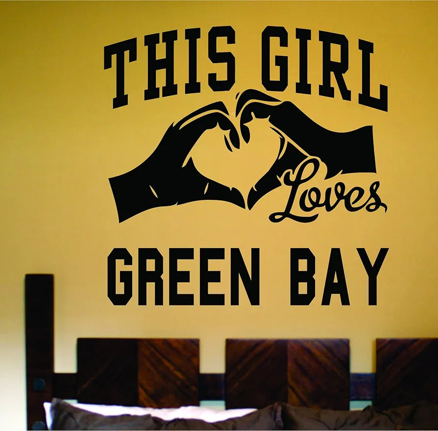 Dabbledown Decals This Girl Loves Green Bay Large Decal Sticker