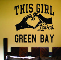 Dabbledown Decals This Girl Loves Green Bay Large Decal Sticker
