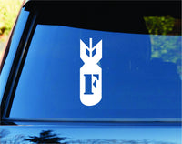 F Bomb Drop JDM Car Truck Window Windshield Lettering Decal Sticker