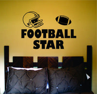 Dabbledown Football Star Quarterback Running Back Vinyl Wall Decal Sticker Art Sports Kid Children Ball Nursery Boy Teen