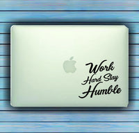 Dabbledown Decals Work Hard Stay Humble Small Version Car Window Windshield Lettering Decal Sticker Decals Stickers Girl JDM Drift