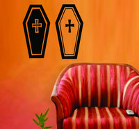 Dabbledown Pair of Coffins Halloween Wall Vinyl Decal Sticker Art Graphic Sticker