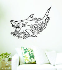 Dabbledown Decals Shark Version 203 Decal Sticker Wall Boy Girl Teen Child ES4shark01bw
