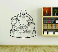 Dabbledown Buddha Version 4000 Design Vinyl Wall Decal Sticker Car Window Truck Decals Stickers ES4hoteibuddha01bw 26x28