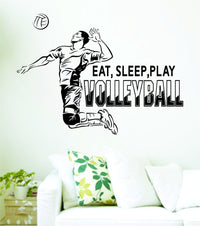 Dabbledown Decals Eat Sleep Play Volleyball Version 201 Decal Sticker Wall Boy Girl Teen Child