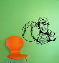 Irish Baseball Player Mascot Wall Vinyl Decal Sticker Art Graphic Sticker Kid Children Ball Nursery Boy Teen Homerun