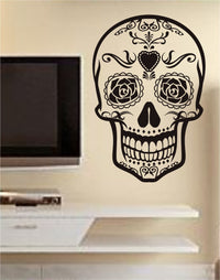 Dabbledown Decals Sugarskull Version 9 Wall Vinyl Decal Sticker Art Graphic Sticker Sugar Skull