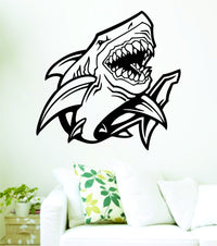 Dabbledown Decals Shark Version 205 Decal Sticker Wall Boy Girl Teen Child ESshark002bw