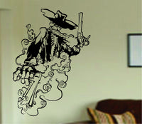 Cowboy Skeleton Wall Vinyl Decal Sticker Art Graphic Sticker Sugar Skull