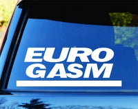 Euro GASM JDM Car Truck Window Windshield Lettering Decal Sticker