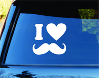 Dabbledown I Love Moustache's JDM Car Truck Window Windshield Lettering Decal Sticker