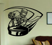 Dabbledown Ice Hockey Player Shooting Puck Vinyl Wall Decal Sticker Art Sports Kid Children Ball Nursery Boy Teen Sticker Wall Mural Art Graphic Sports Teen Kid Nursery
